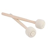 Trommelstock aus Holz, Holzschlägel, kleine Musiktrommelstöcke Paukenstock Holzgriff Bassdrumschlägel Schlagzeugpercussion Drumsticks Percussion Instrumental Schlagzeug Schlägel Filz Drum Sticks