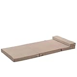SparklWLeaf Einzelne Memory Foam-Klappmatratzen, weiche, Faule Tatami-Yogamatte for Schlafen auf dem Boden, tragbare Mittagspause for Büroangestellte für das Bett(Khaki,90x200x5cm)