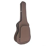 LUCKCDUO Wasserabweisende Gitarrentasche, Schutz für 40/41 Zoll klassische Gitarren (braun), braun
