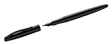 Pelikan Füller Jazz Noble, Carbon (Schwarz), für Rechtshänder und Linkshänder, eleganter Metall-Patronenfüller, Feder M, in Faltschachtel, 821711