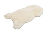 Cakla Lammfell Echt 100-110 cm - Schaffell Echt Groß - Fellteppich Weiss - Weich und Flauschig - Fell für Stühle - Lammfell Teppich - 100% Bio - Schafsfelle - Dekofell - Schafsfell Felle