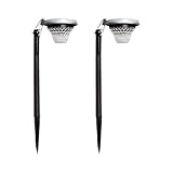 Solar Lights, Pathway Lamp Set, 9.06x4.33x4.72 inches LED Landscape Lights, Waterproof with Warm Glow, Garden Stakes for Walkway Yard Porch Balcony Fence Deck, Driveway Gazebo Pool