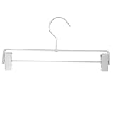 TOPBATHY Hosenständer Rockbügel Hosen Organizer Hosenbügel Aus Metall Mit Clips Hosenbügel Für Den Kleiderschrank Kleiderbügel Jeanshaken Für Den Schrank Aluminiumlegierung Silver