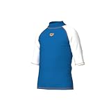 arena Jungen Kinder Graphic Uv-Schutz Kurzarm Rash Guard Shirt, Blue China-White, 128 EU