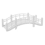 PAMINGONO Miniatur gartenbrücke Vintage Bogenbrücke aus Marmoroptik Kleine Dekorative Brücke für Mikrolandschaften Sandtische Außenbereich Vielseitig Einsetzbar und Einfach zu Platzieren