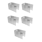 Kisangel 5 Stück Außenheizung heizstrahler für terrasse Reflektor für Terrassenheizung Camping-Windabweiser klappbarer Windschutz für Campingkocher Aluminiumlegierung Silver