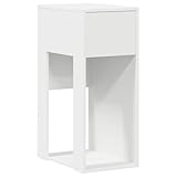 vidaXL Computerschrank Mit Schublade Weiß 30x44x74 cm, PC-Schrank, CPU-Ständer, Büroschrank, Computer-Tower-Halter