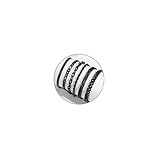 Herren Armband Edelstahl Armbänder Panzerkette - 6 Stücke Herrenarmbänder für Männer Jungs Kubanische Armband Geschenke für Sohn,Silber Schwarz Gold,19cm/21cm/23cm Länge (21.0 Zentimeter, Schwarz)