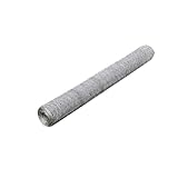 Gecheer Sechseckiger Maschendrahtzaun aus verzinktem Stahl 1 x 25 m silber-HOME