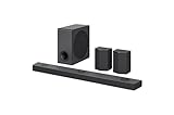 LG DS95QR Soundbar (810 Watt) mit kabellosem Subwoofer & MERIDIAN-Technologie (Dolby Atmos, HDMI, Bluetooth), Dark Steel Silver [Modelljahr 2022]