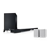 Teufel CINEBAR LUX Surround Ambition 5.1 Set - Soundbar mit Subwoofer und Kabellosen Aktiv Rear-Speaker, Subwoofer, Dolby Audio, WLAN, Bluetooth, Multiroom, 4K-Pass-Through, HDMI 3D ARC CEC - weiß