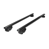 Relingträger Dachträger 120 Oder 135 Cm Universal-Querträger Für Pkw Mit Dachgepäckträger, SUV-Dachgepäckträger Für Kajak, Cargoline Und Snowboarden(BLACK 1.15M 2pc)