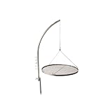 Grillgalgen Schwenkgrill Grillgestell 3,5cm Rohr mit Erdspieß aus Edelstahl T210 mit 50 cm Edelstahl Rost !