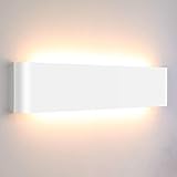 Lightess 18W 40CM Wandlampe LED Innen Modern Wandleuchte Weiß Up Down Flurlampe Wand Wandbeleuchtung 16W IP44 aus Dickes Aluminium für Wohnzimmer Schlafzimmer Flur Treppen usw, Neutralweiss