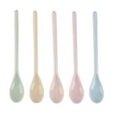Plastik Löffel, Farbe Löffel Plastik Lang Eierlöffel Kunststoff Marmeladenlöffel Anti Tropfen Langer Griff Löffel Für Wohnküche Kaffee Getränke Eier Eis Joghurt Für Imitation Porzellan Geschirr