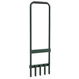 Outsunny Rasenlüfter Aerifizierer für Rasen 30cm Breite Manuell Rasenbelüfter mit rutschfest Griff, Gartengeräten Bodenschiene, Vertikutierer Rasenspecht, Boden Belüftung Rasenpflege für Garten Höfe