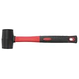 COLLBATH Gummihammer mit Doppelseitigem Kopf Rutschfester Griff Elastischer Schonhammer für Bodenverlegung und Lederarbeiten Stoßdämpfend mit Aufhängeloch Robust und Vielseitig Einsetzbar