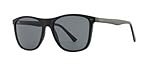 Esprit - Wayfarer Herren-Sonnenbrille, schwarzer Rahmen und graue Gläser, 100 % UV-Schutz, nicht polarisiert - ET39223-55-538, Schwarz , 55