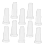SOLUSTRE 10 Stück Krippenzubehör Boden Zubehör zubehör Möbelrad-Beinhalter Krippenrollenbecher für Teppich Radstopper für Rollstühle Lenkrollenkappen Plastik Weiß