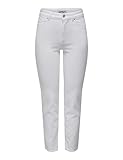 ONLY Damen Jeans ONLEMILY CRO790 - Straight Fit - Weiss - White W25-W33 Stretch, Größe:30W / 30L, Farbvariante:White 15292435