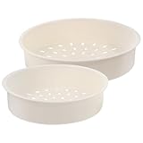 SHINEOFI 2 Stück Teiliges aus Hochwertigem Material Runde Reiskocher dampfkörbe Kratzfeste Praktische Küchenzubehörteile für Traditionelle Gedämpfte Speisen