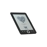 Woxter E-Book Scriba 195 Black-Electronic Book Reader 6 '(1024x758, E-Ink Pearl Plus White Screen, EPUB, PDF) Micro SD, spart mehr als 4000 Bücher, Aufkleber, Schwarz