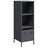 Eleganz Highboard Anthrazit 35x39x103,5 cm aus Stahl – Modernes Wohnzimmermöbel Set mit Stauraum für kleine Räume, langlebig & stabil