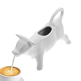 Milchkännchen Kuh | Keramik Milchkännchen Milchkanne - Kreativer Geformt Kaffeesahne Dispenser- Kaffeemilch Creamer Krug Für Küche Kaffee Tee Milch 13,50 X 3,50 X 7,50 Cm