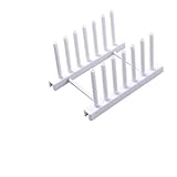 OUNONA Küchen Ablagegestell aus Kunststoff Platzsparender Tellerständer und Becherhalter Vielseitiger Geschirr Organizer für Schränke Abwaschbar und Hygienisch Weißer Küchen