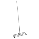 Heavy Duty Garten Nivel Lier Rechen, 304 Edelstahl Rasenplatz Bodenplatte, Glatte -und Grass Tufe Werkzeug für Hof, , Bauernhof