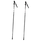 predolo Skistöcke Aluminium Skistangen Schneestöcke Trekkingstöcke Komfortabler Griff Leichtgewicht für Männer Frauen Skifahren Snowboarden Outdoor Freizeit, Schwarz