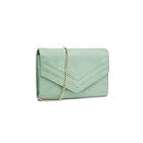 Miss Lulu Clutch Damen Wildleder-Optik Leichtgewicht Umhängetasche für Hochzeiten Partys Bälle