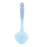 COLLBATH Dessertlöffel in Herzform Cool Schüssel Große Servierlöffel Espressolöffel Sieb Nudel Herzschale Kuchen Creme Halter Kaffeelöffel Teelöffel Würze Serviert Einstellbar Keramik Blue