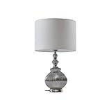 Lindby Tischlampe Loraine (Skandinavisch) in Weiß aus Textil (1 flammig, E27) - Tischleuchte Schreibtischlampe Nachttischlampe Wohnzimmerleuchte