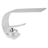 JAYEUW Wasserhahn Bad Silber Badarmatur Wasserfall Waschtischarmatur für Badezimmer Mischbatterie Einhebel-Waschtischarmatur Auslauf Höhe 130mm