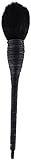 1 x handgefertigter Make-up-Pinsel mit Rattan-Griff, professionelle Puder-Make-up-Pinsel, Rouge-Pinsel, Kosmetik-Make-up-Werkzeug zum Verblenden und Auftragen, Schwarz für Damen, praktische Behandlung