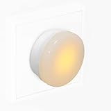 REV Nachtlicht, sparsames Dauerlicht - LED Nachtlampe 230V, 50Hz, 0,2W, Steckdosenlampe - Leuchtfarbe gelb, Gehäuse weiss