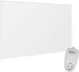 VIESTA® Infrarot Wandheizung mit Thermostat [INKL. TH10 THERMOSTAT] – Infrarotheizung Wandmontage Heizkörper – Carbon Crystal Infrarotheizung – Paneel Badezimmer geeignet – (Modell F300-300W)