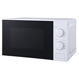 aro Mikrowelle MW10720, Stahl-SPCC, 43.9 x 33.4 x 25.8 cm, 20 L, 700 W, 5 Programme, Timerfunktion, Drehteller-Ø: 25.5 cm, weiß (9 Programme)