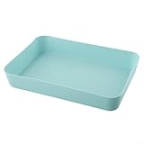 Bulevisiter Schubladenbox für Küche und Büro – für langlebige Kunststoff-Aufbewahrungsbehälter mit transparentem Fächer-Design, geeignet für Besteck, Kleinteile, Schreibtischzubehör, (J)