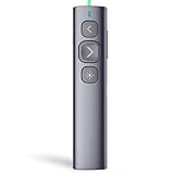 Norwii N95 Wiederaufladbarer Präsentationsclicker, Bluetooth und USB-A Anschluss, PowerPoint Clicker, Präsentationsfernbedienung, Wireless Presenter, Slide Clicker (Green, BLE&USB-A)