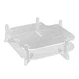 LVYXON Acryl-Desktop-Ständer für Mac Mini-M4, platzsparende, transparente Halterung mit effizienter Wärmeableitung, einfacher Zugriff auf Power-Tasten, stabile Konstruktion, 15 x 15 x 2,1 cm