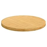 FOZICV Tischplatten Table Top Tischplatte Rund Ø50x2,5 cm Bambus Couchtisch Rund Bambusplatte Bambusmöbel Möbelplatten Esstischplatte Werkbankplatte Deckplatte Schreibtischplatte