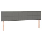 QJBSAVVA Bett Wandschutz Headboard for Bed Bett Rückwand Bett Rückenlehne - Kopfteile 2 STK. Dunkelgrau 100x5x78/88 cm Stoff für Gästezimmer Schlafzimmer Dekoration Bett