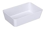 WENKO Ablage Candy, praktische Badezimmerablage für Badaccessoires, Aufbewahrung & Organisation in Bad und Gäste-WC in elegantem Design aus hochwertigem Kunststoff, BPA-frei, 22 x 14 x 6 cm, Weiß