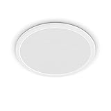 Philips LED Badezimmer Deckenleuchte Superslim, weiß, 15W, warmweißes Licht 2.700K, 3 Lichteinstellungen - dimmen ohne Dimmer, IP44 Schutz, Einzelpack