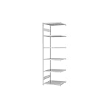 EUROKRAFT | pro | Lager-Steckregal | RAL 7035 | Bauart leicht | Regalhöhe 2500 mm | doppelseitig | Bodentiefe 600 mm | Anbauregal
