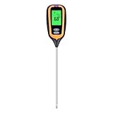 ANSO 6-in-1-Boden-PH-Messgerät, Fruchtbarkeit, Bodenfeuchtigkeit, Sonnenlicht, Umgebungsfeuchtigkeit, Temperaturtester, Monitor, Detektor, Garten-Soli-Analysator