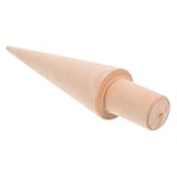 OKUMEYR Eierbrötchenform Krumkake Kegelwalze Kegelformer zum Dekorieren von Gebäck Waffeleisen Eiswaffel Roller Eishornformen Eierkegelwalze Cannoli-Röhren Waffeltüten-Roller hölzern