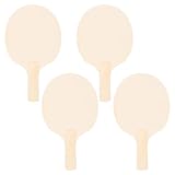 GRADENEVE 4 Unbemalte TischtennisschläGer Rohlinge Aus Holz Diy Tischtennis SchläGer FüR Kinder Und Erwachsene Ideal Zum Bemalen Und Basteln Perfekt FüR Spieler